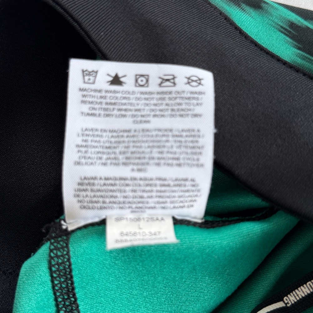 Nike Leggings Dri-Fit green black capri size L - Picture 8 of 13